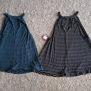 SO Women's Striped Tank Tops - Blue and Black 2  New With Tags